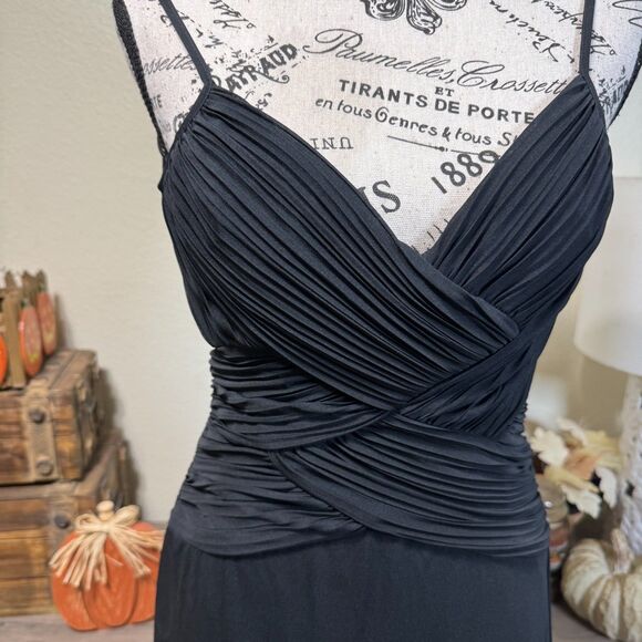 VTG BCBG Maxazria Ruched Criss Cross Bodice Maxi Evening Gown Sz S Y2K Backless - Picture 2 of 9